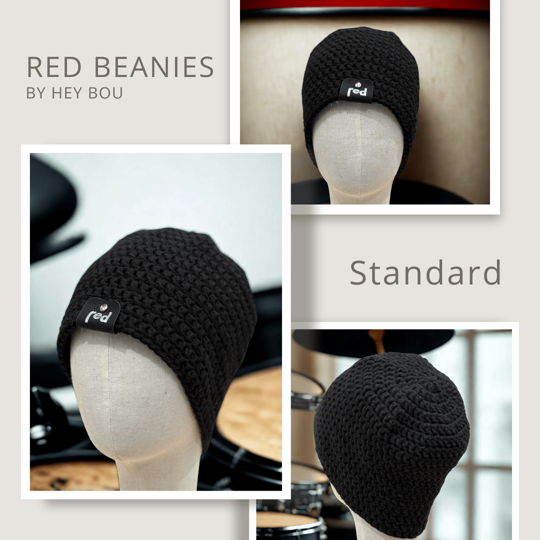 Hey Bou Beanie Handmade Beanies - Red For Your Head by Hey Bou Red Cymbals Handmade Beanie - Red For Your Head