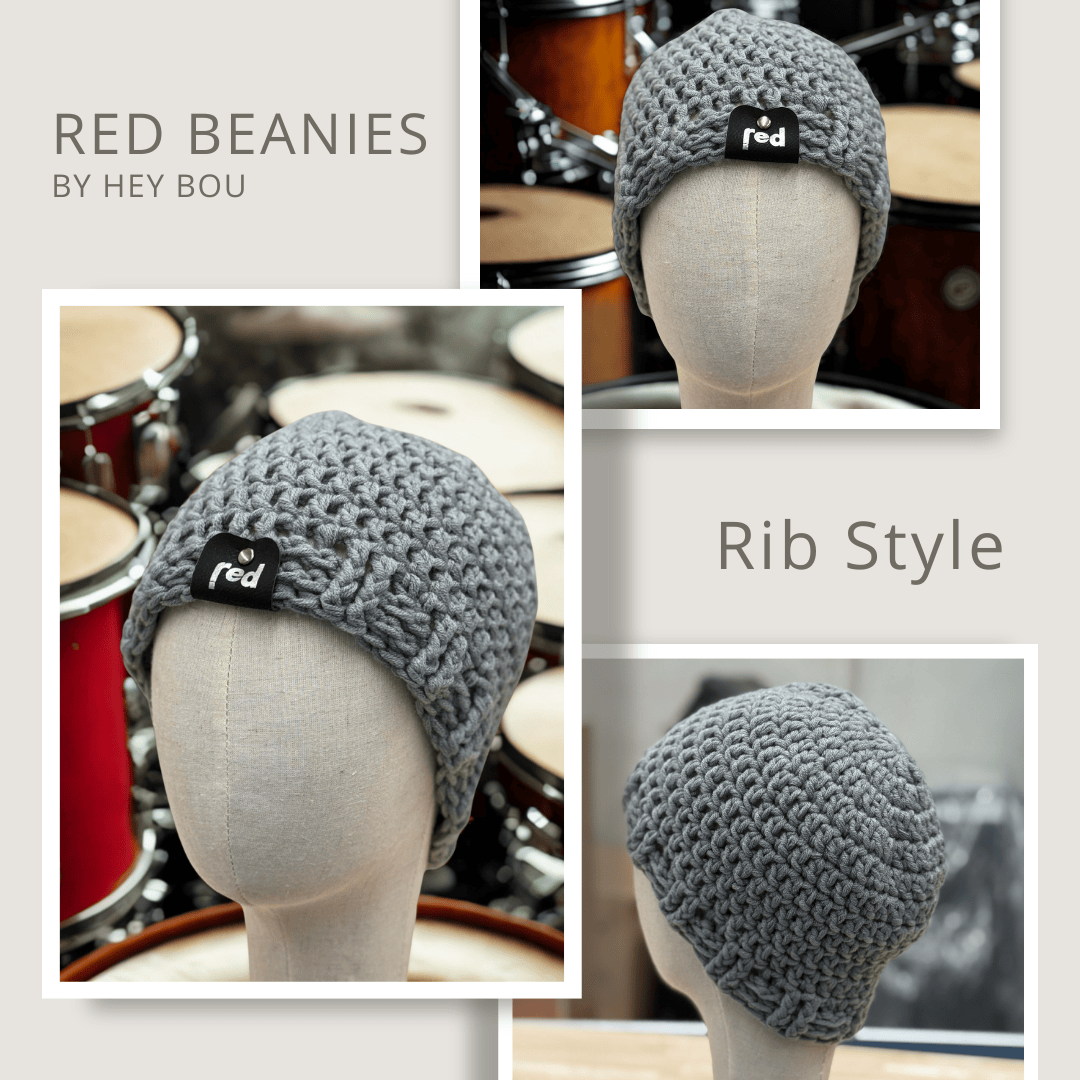 Hey Bou Beanie Handmade Beanies - Red For Your Head by Hey Bou Red Cymbals Handmade Beanie - Red For Your Head