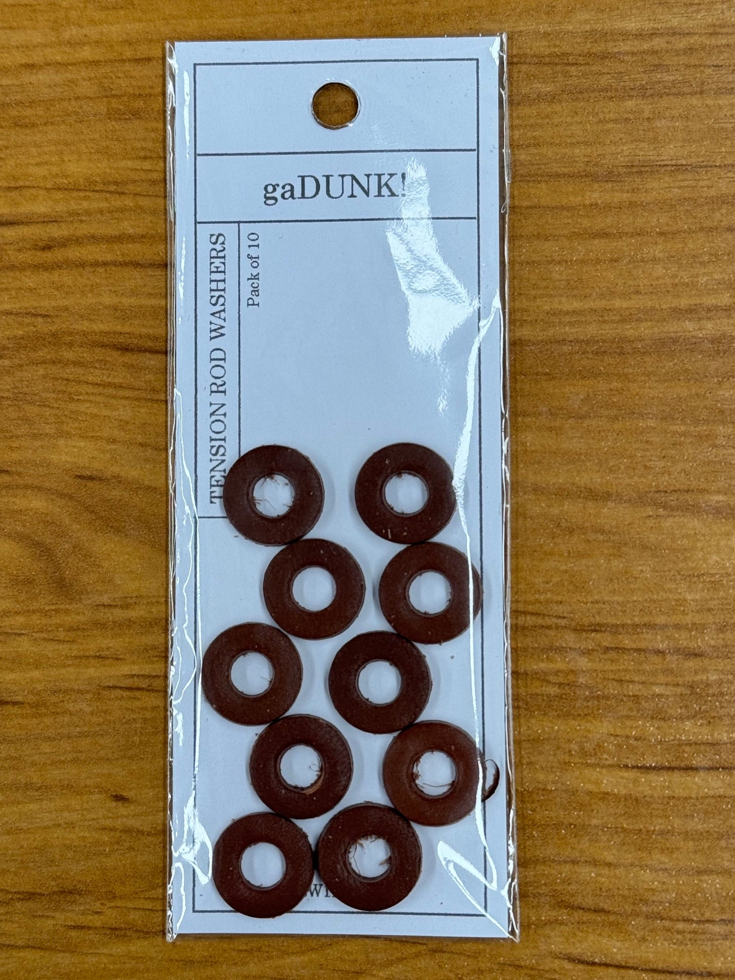 gaDUNK! Leather Tension Rod Washers Brown
