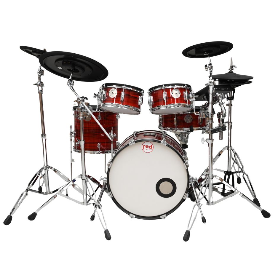 Red Electric Drums and Accessories