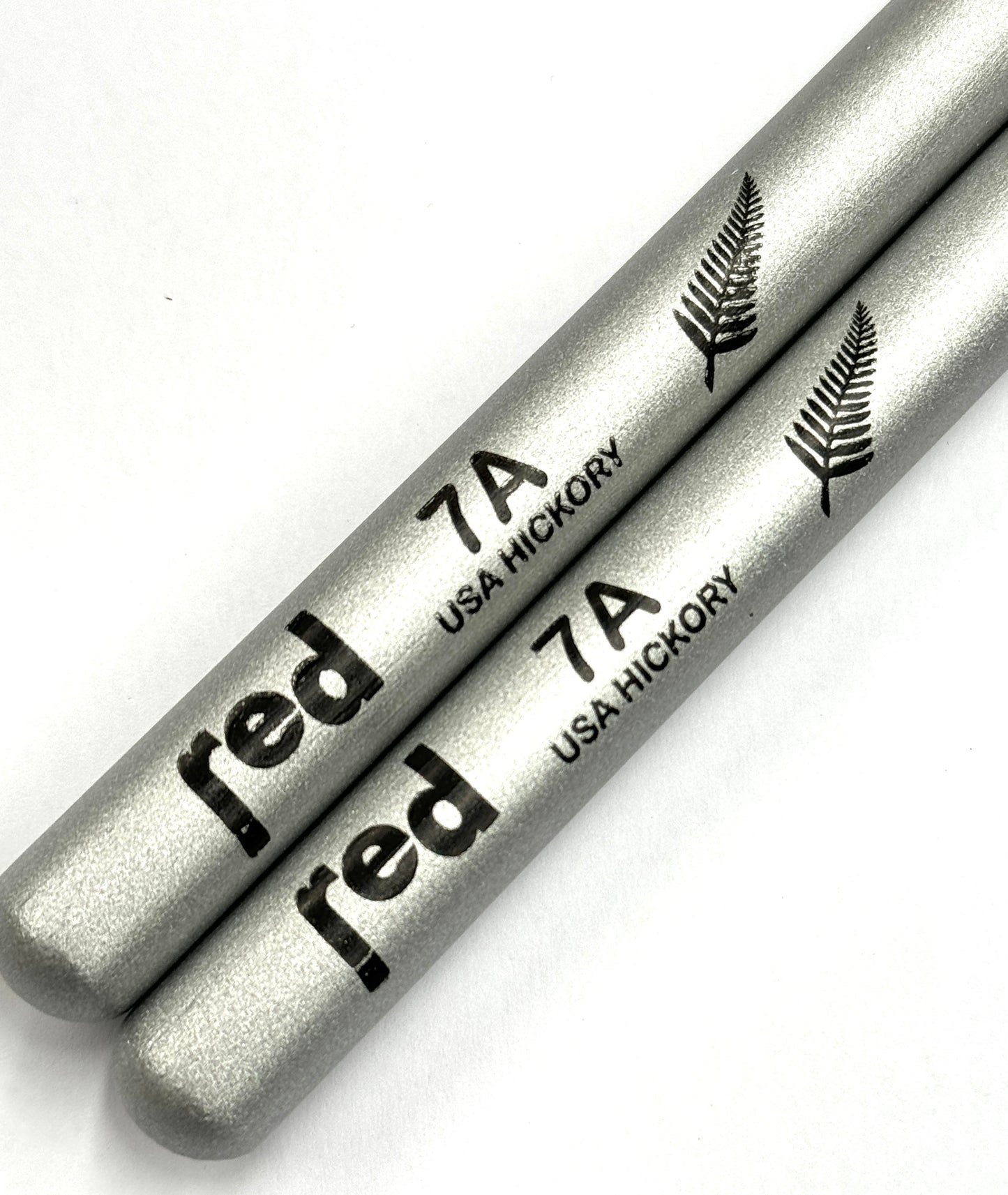 Red Drumsticks Silver Fern Sticks Black or Silver